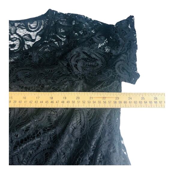 3872 NWT Lane Bryant Womens Black Lace Overlay Shift Dress 22/24 Knee Length - Picture 6 of 7